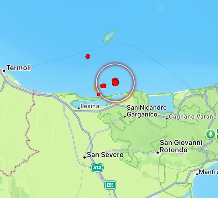 terremoto costa garganica puglia