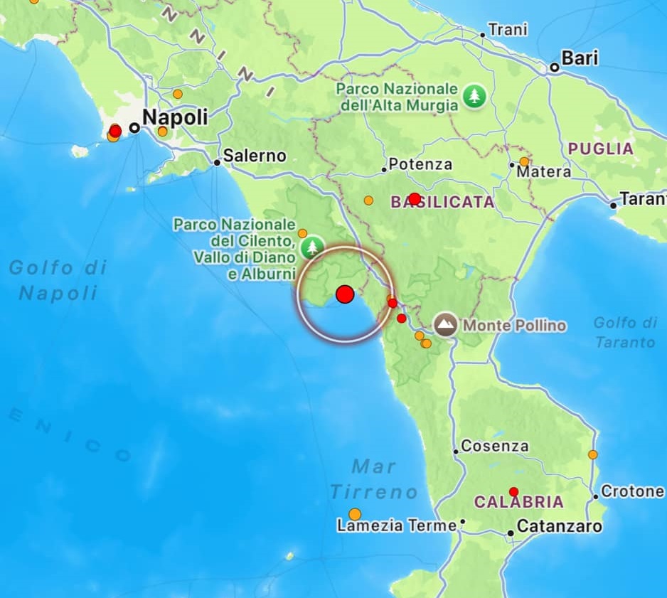 terremoto golfo policastro