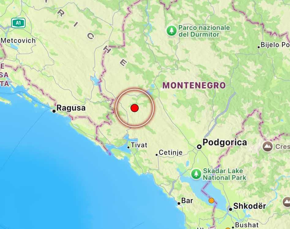 terremoto montenegro