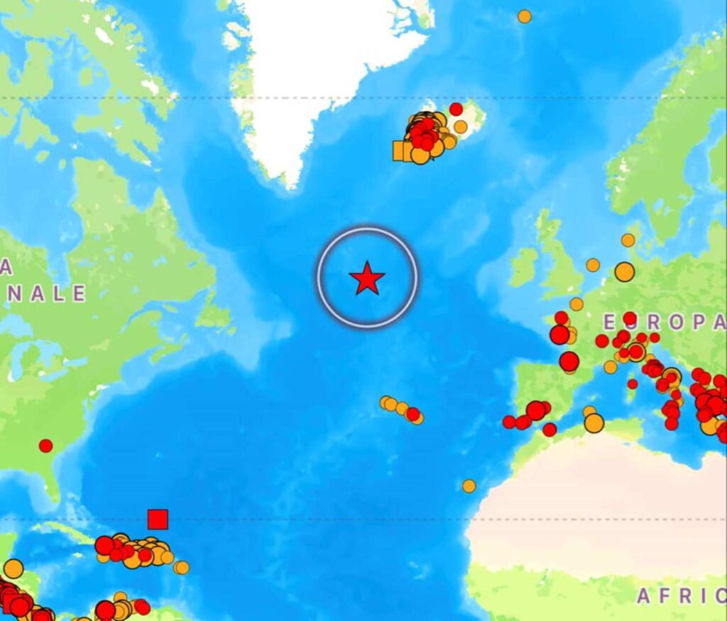 terremoto oceano atlantico