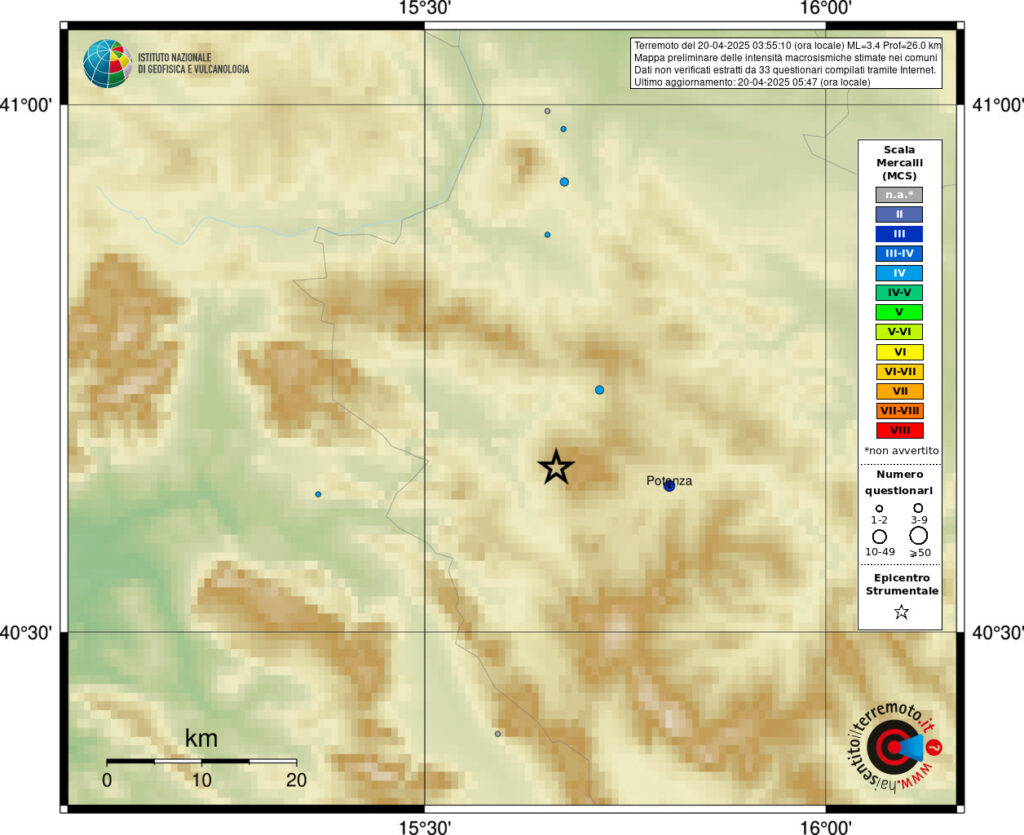 terremoto picerno potenza