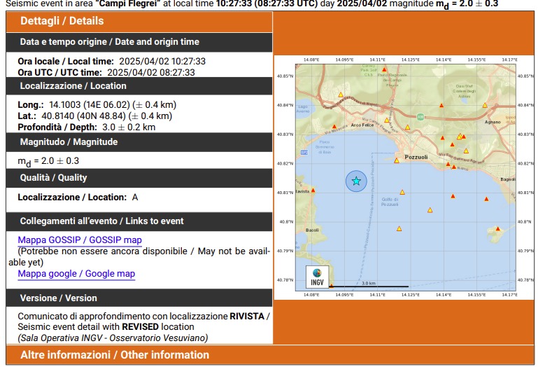 terremoto pozzuoli campi flegrei