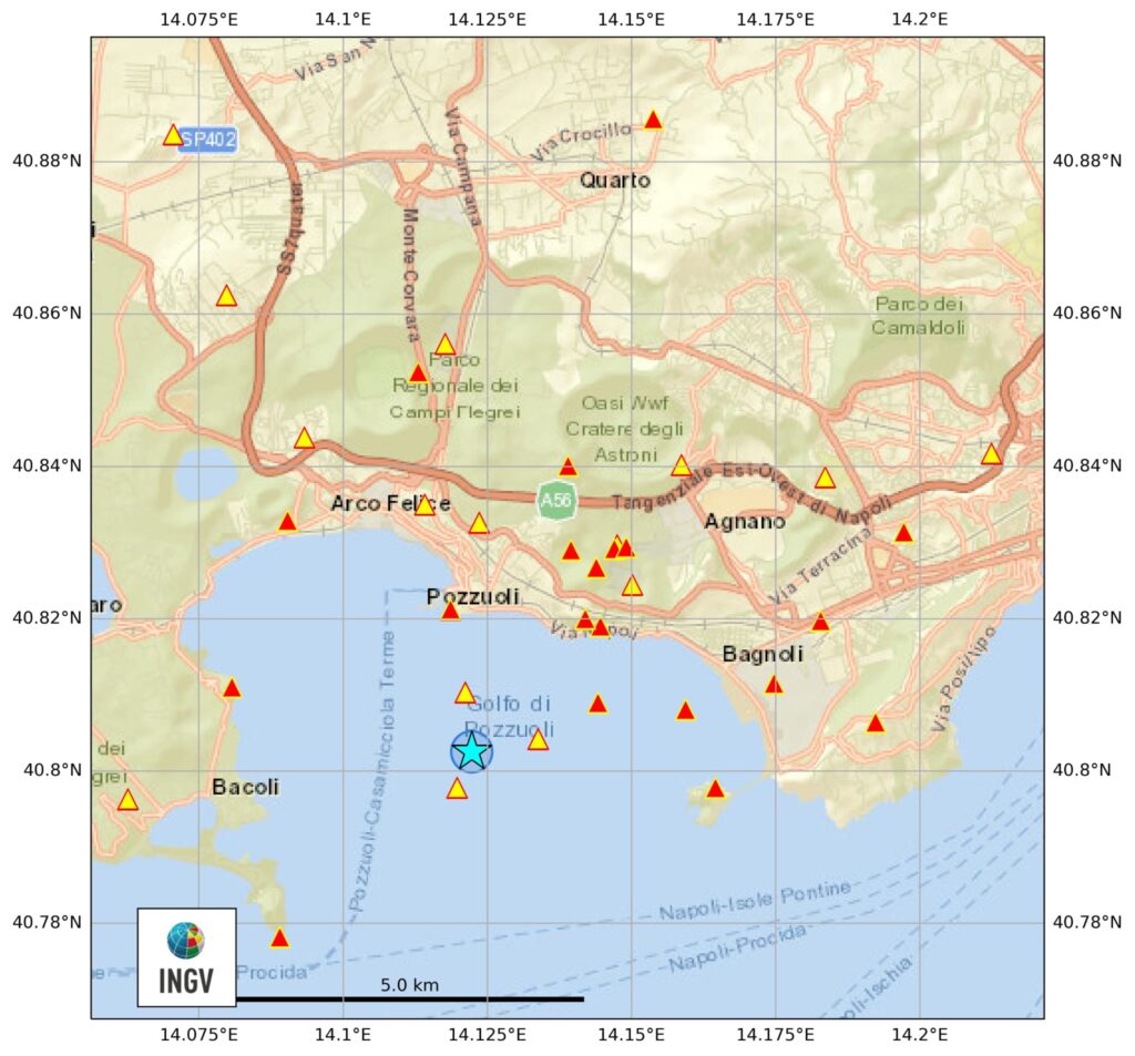 terremoto pozzuoli sciame sismico campi flegrei