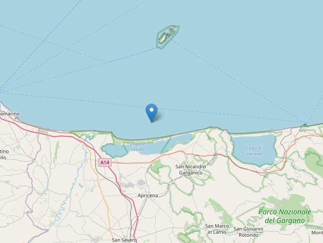 terremoto puglia costa garganica