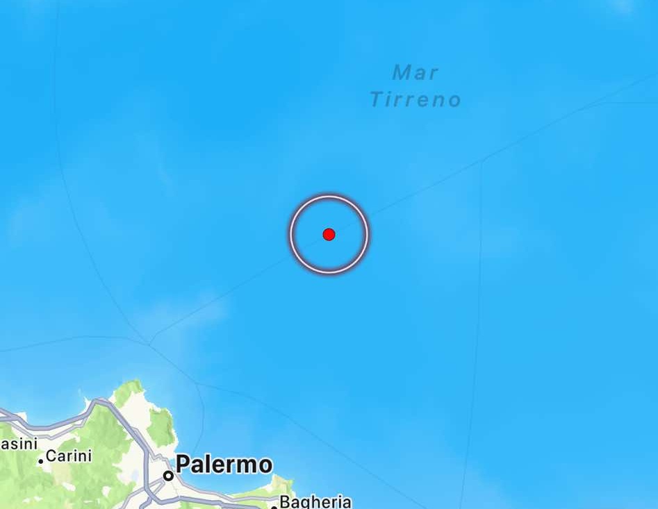 terremoto sicilia tirreno