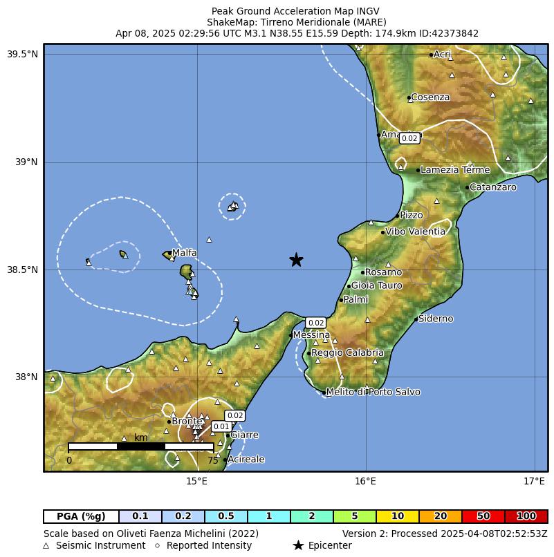 terremoto tirreno calabria