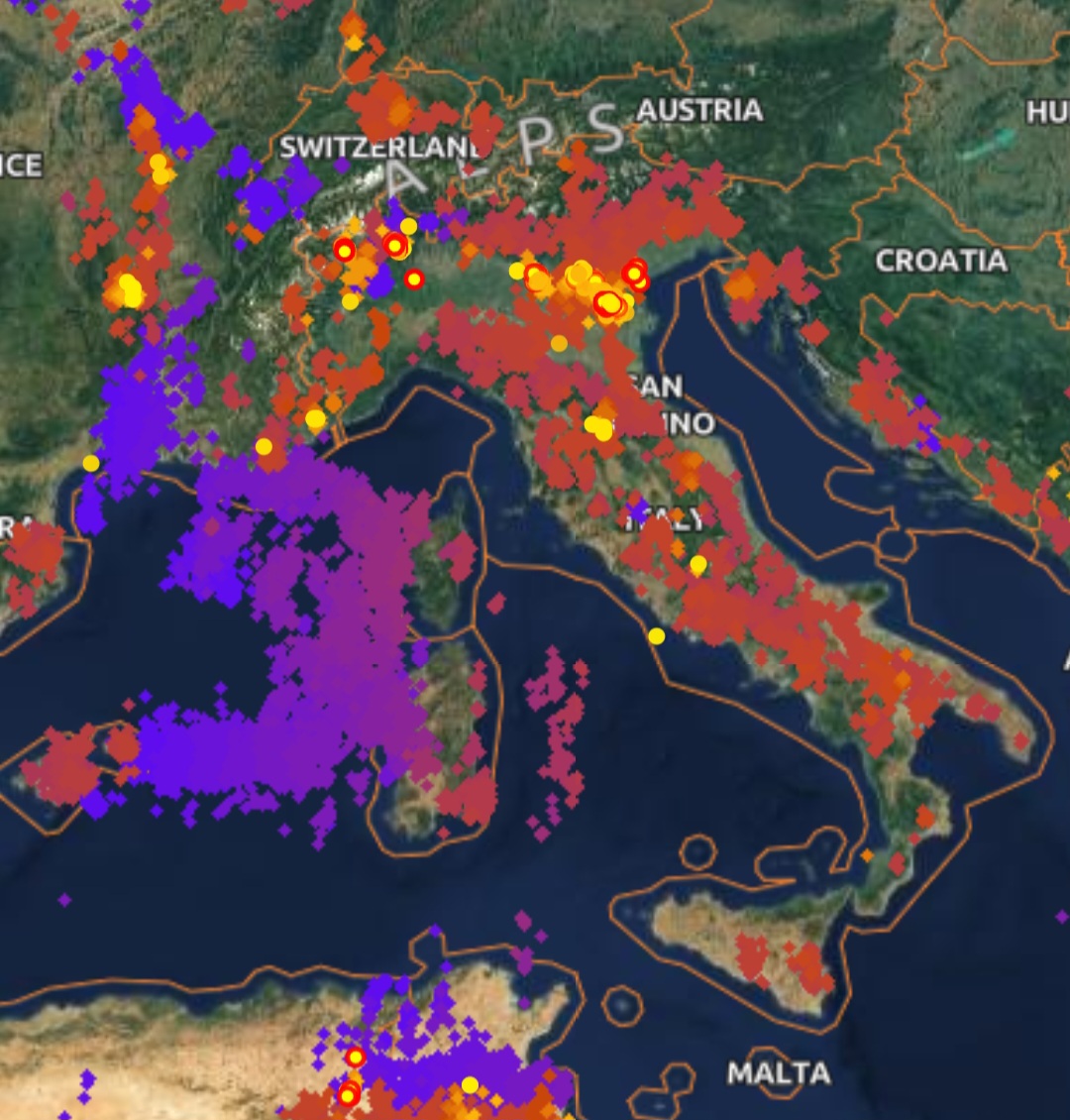 40000 fulmini sull'Italia