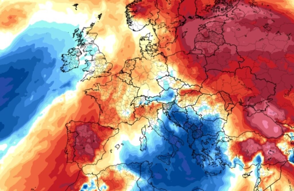 Anomalie temperatura Europa