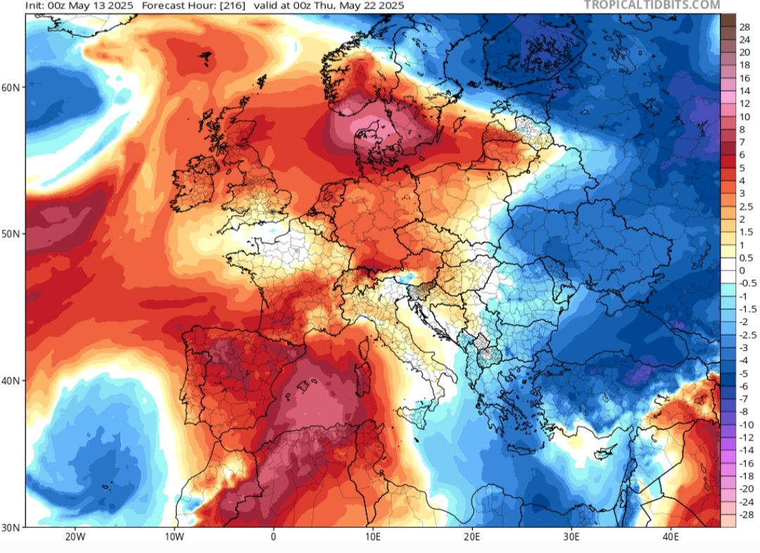 Anomalie temperature weekend Italia