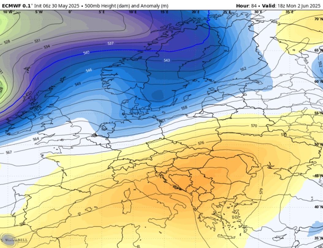 Anticiclone africano 2 giugno 2025