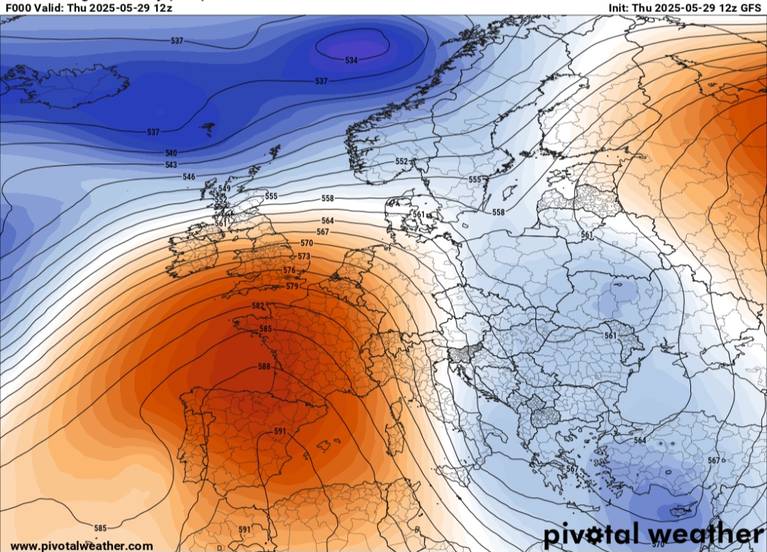 Anticiclone africano Spagna fine maggio