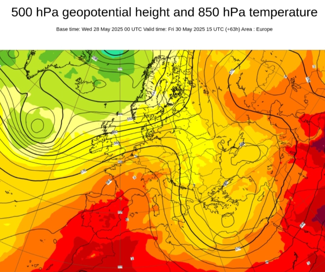 Anticiclone delle Azzorre 30 maggio