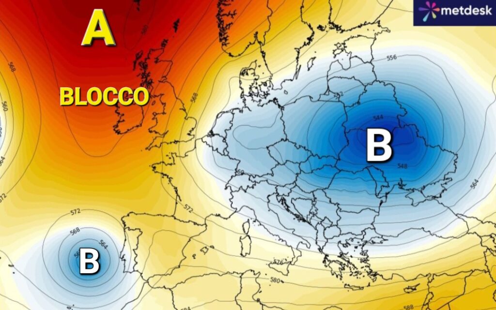 Anticiclone di blocco maggio 2025