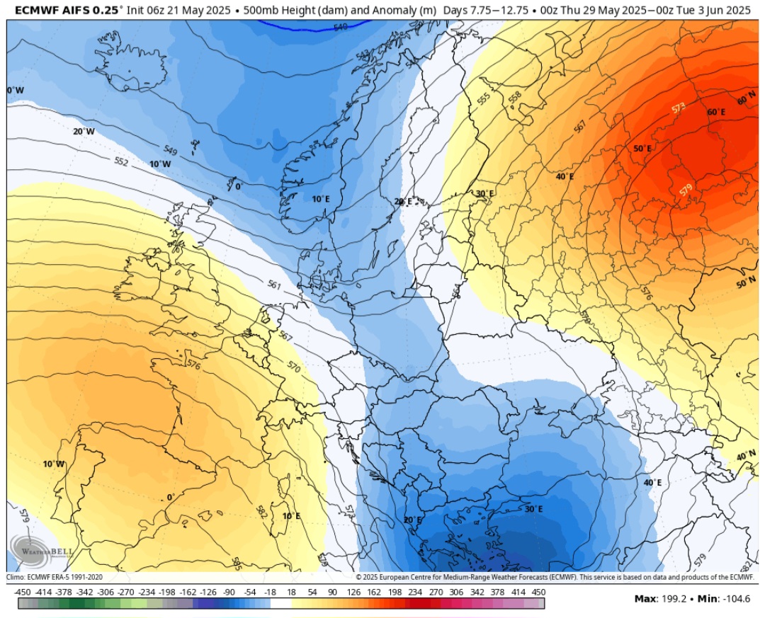 Anticiclone delle Azzorre e infiltrazioni fredde