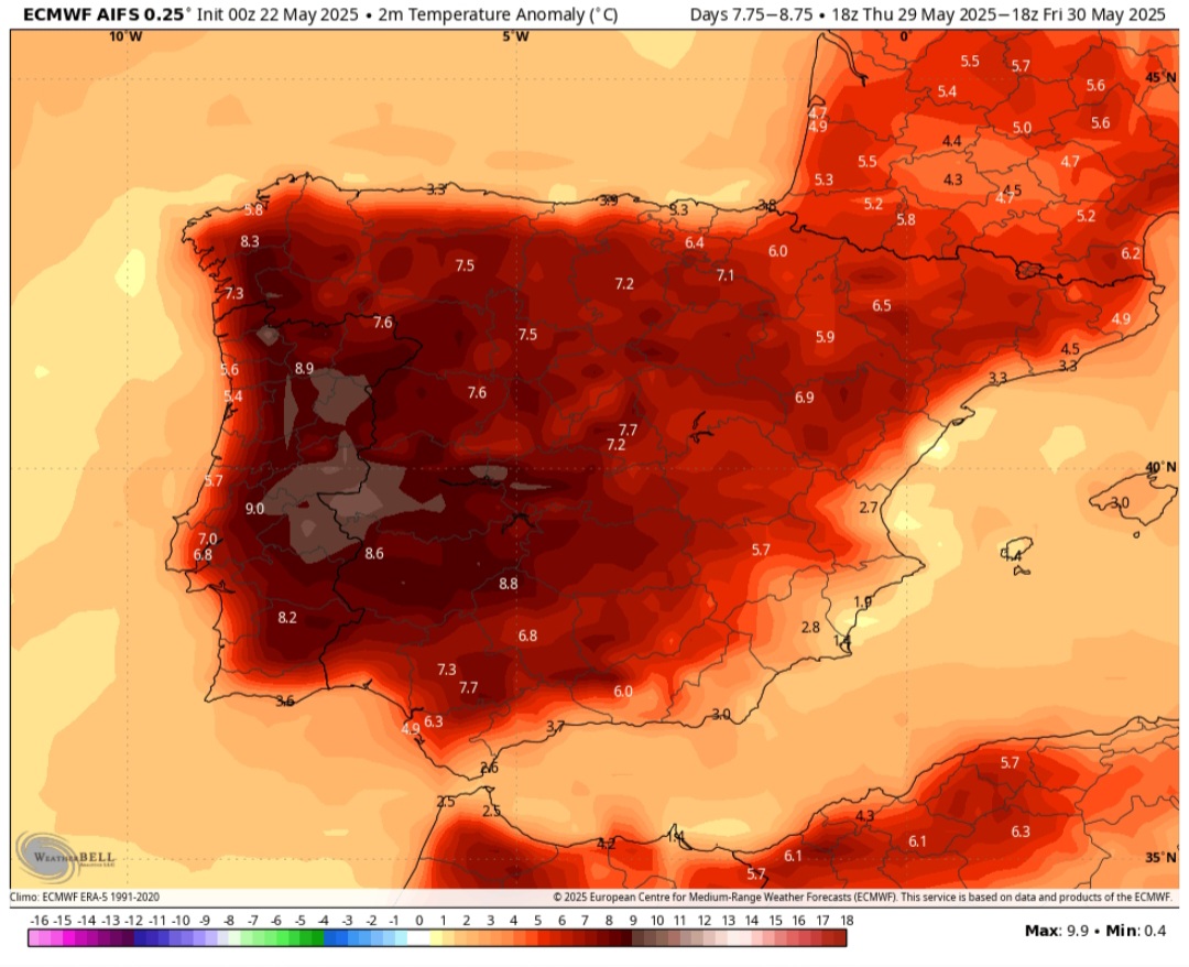 Caldo Spagna fine maggio