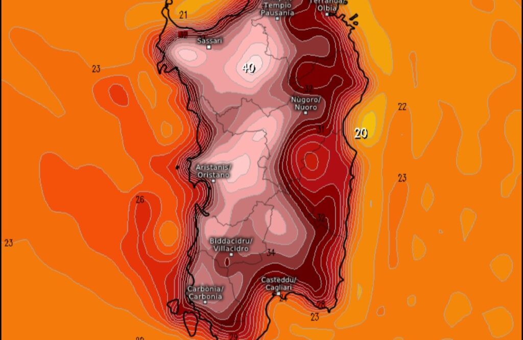Caldo Sardegna giugno