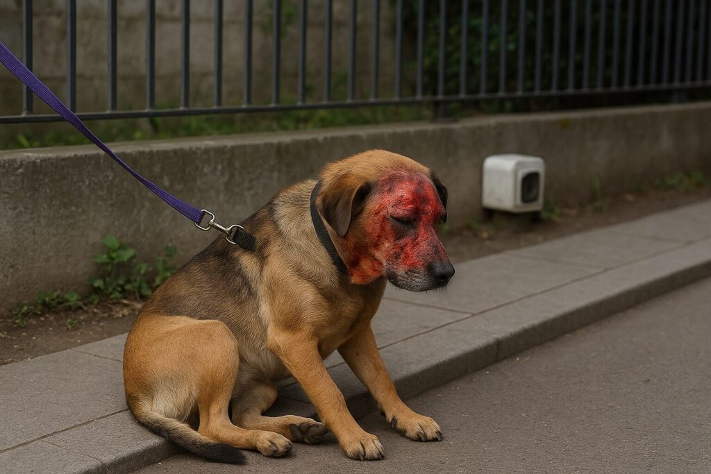 Cane sfregiato