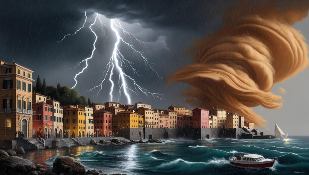 Ciclone mediterraneo e sabbia sahariana
