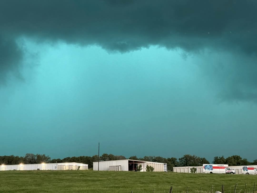 Cielo verde grandine Texas
