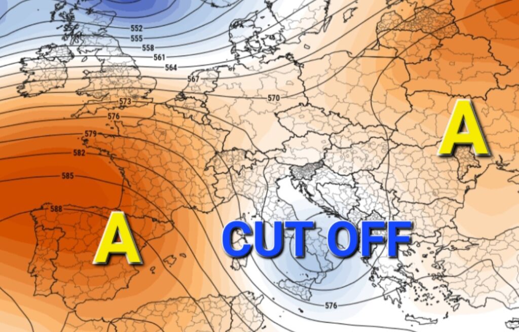 Cut off tra due anticicloni