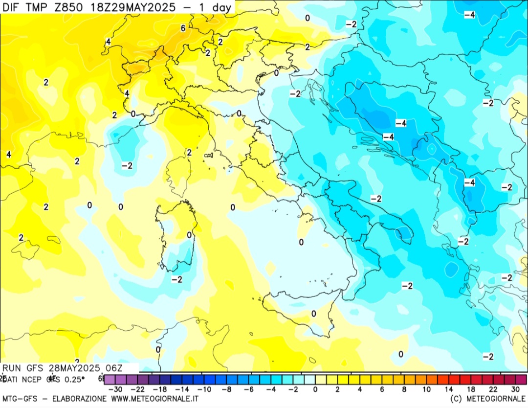 Differenza temperature in 24 ore