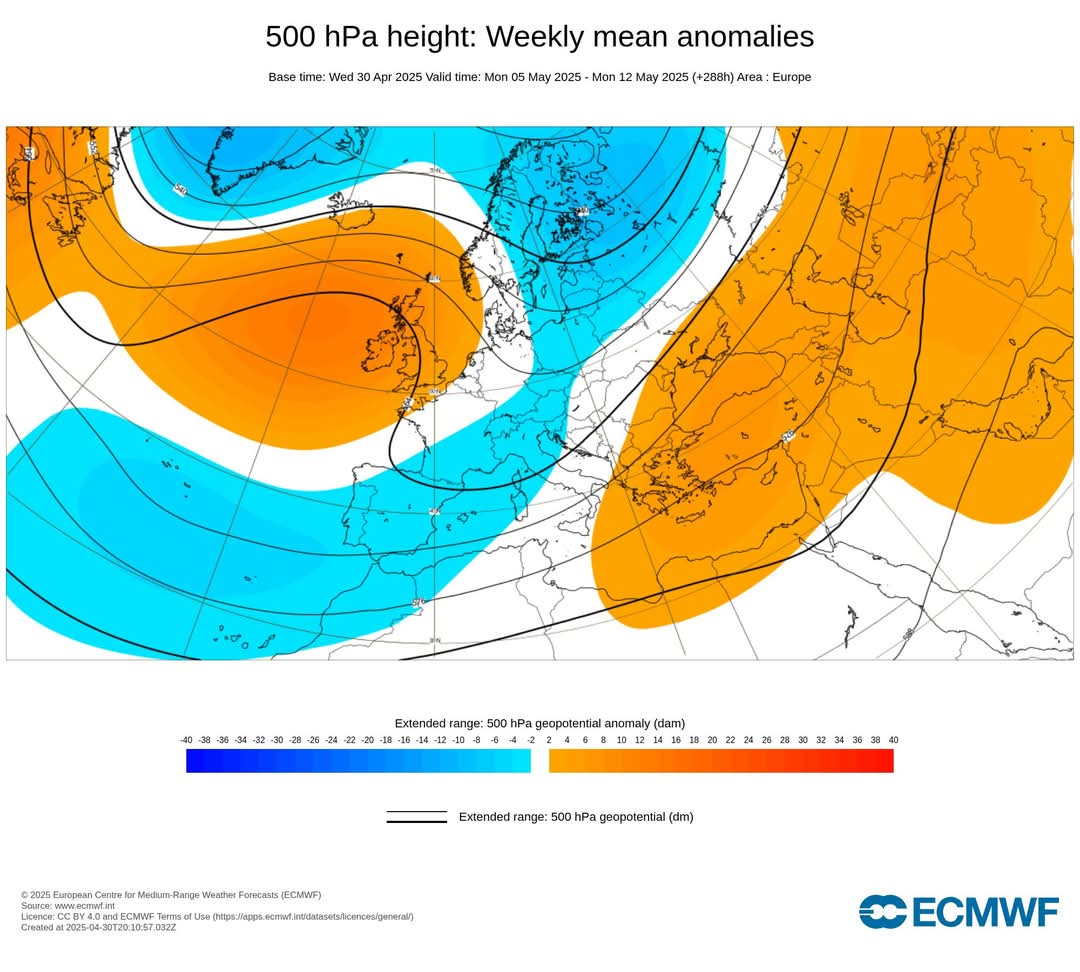 ECMWF prima decade maggio