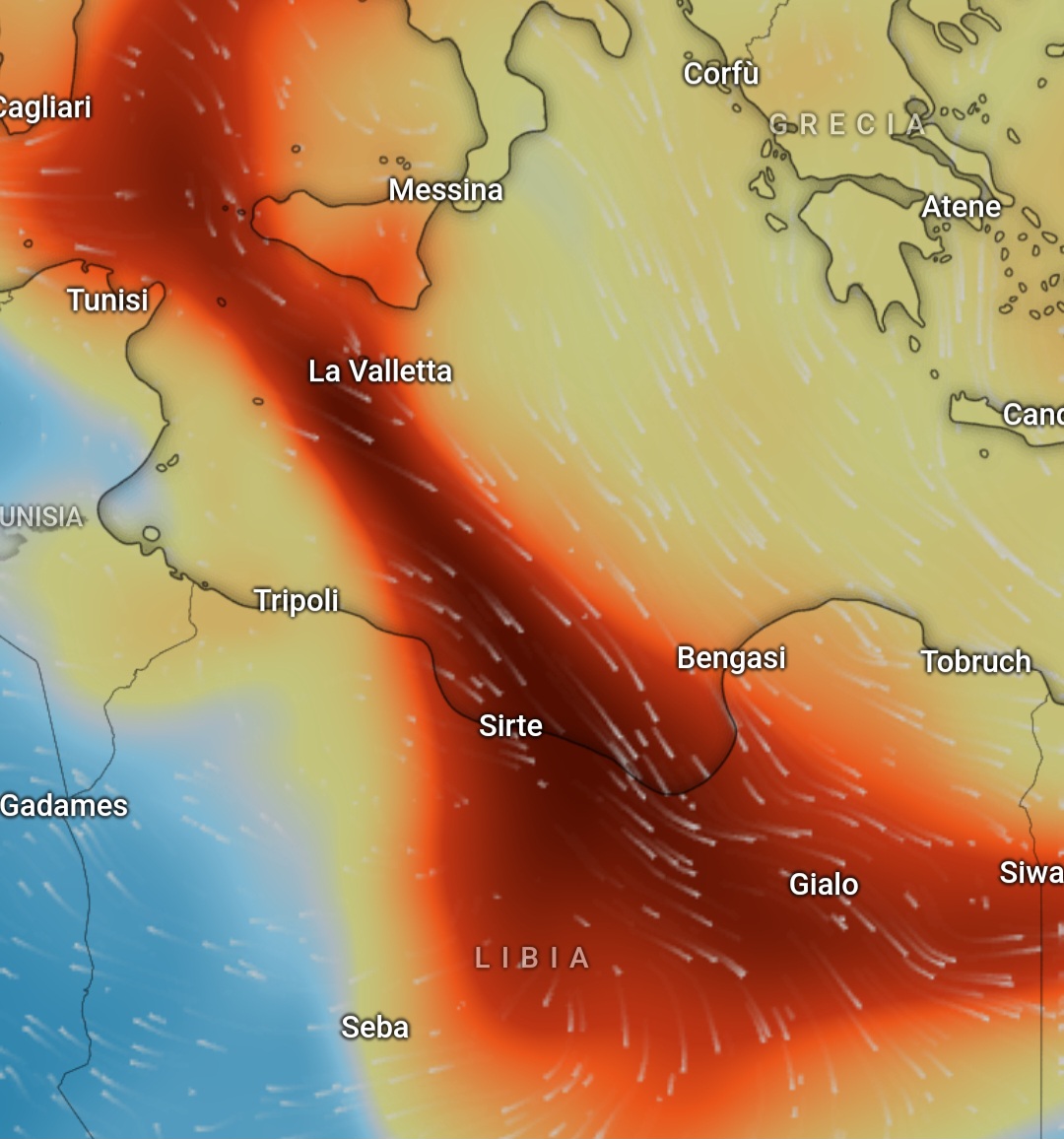 Eruzione Etna concentrazione SO2