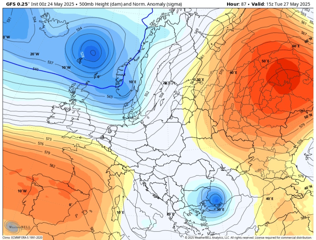 Evoluzione meteo prossima settimana 