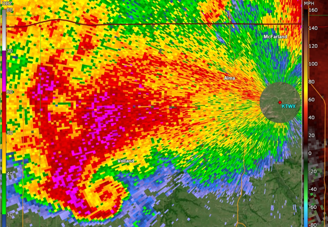 Hook echo tornado