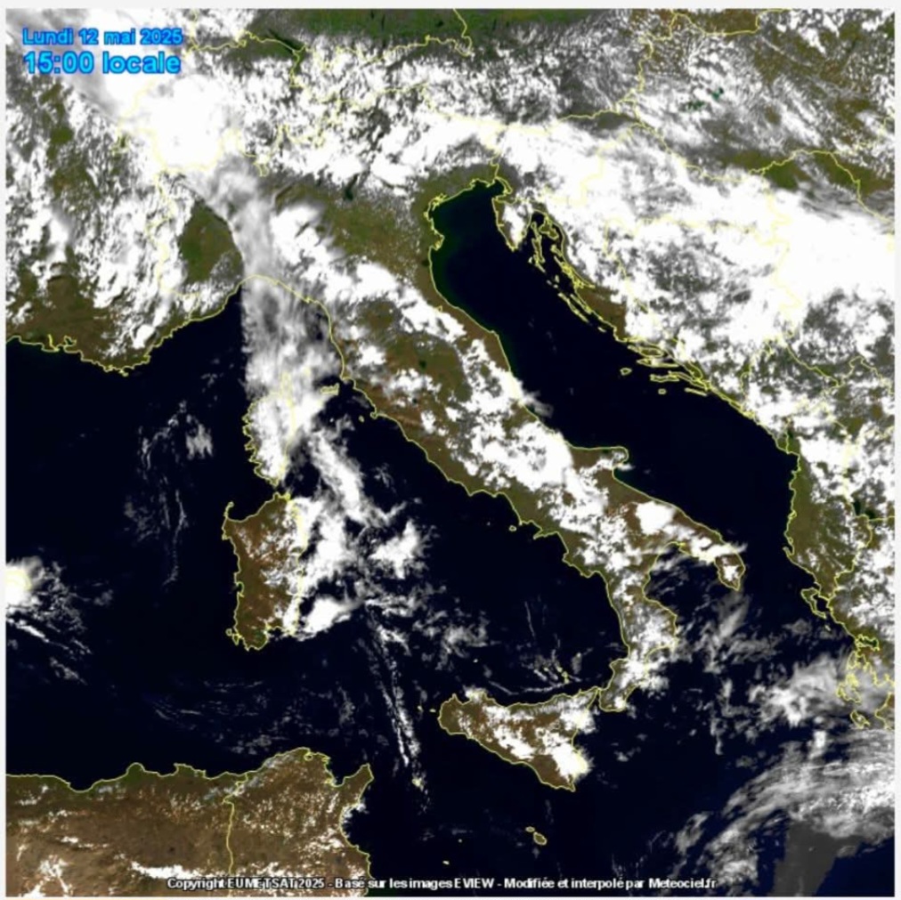 Instabilità diffusa Italia 12 maggio 