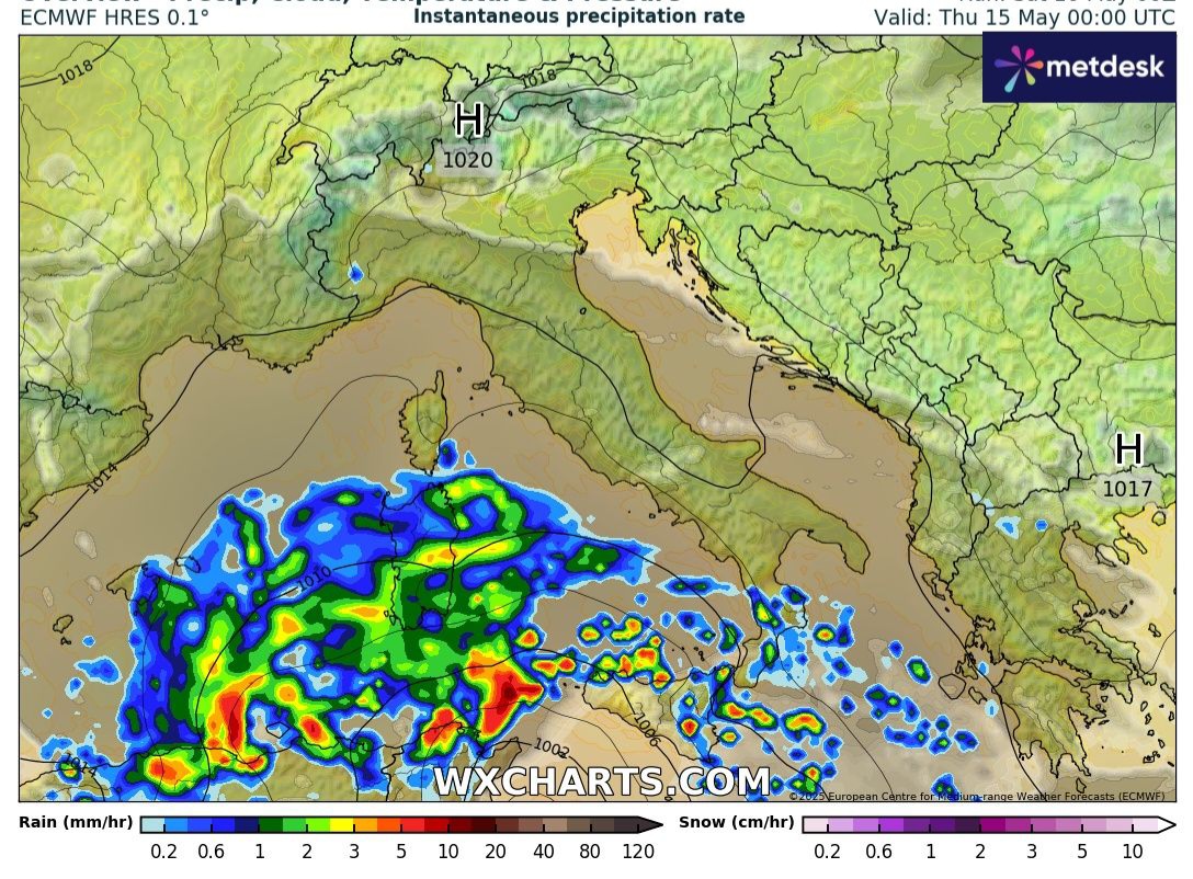 Maltempo Sud Italia 15 maggio 