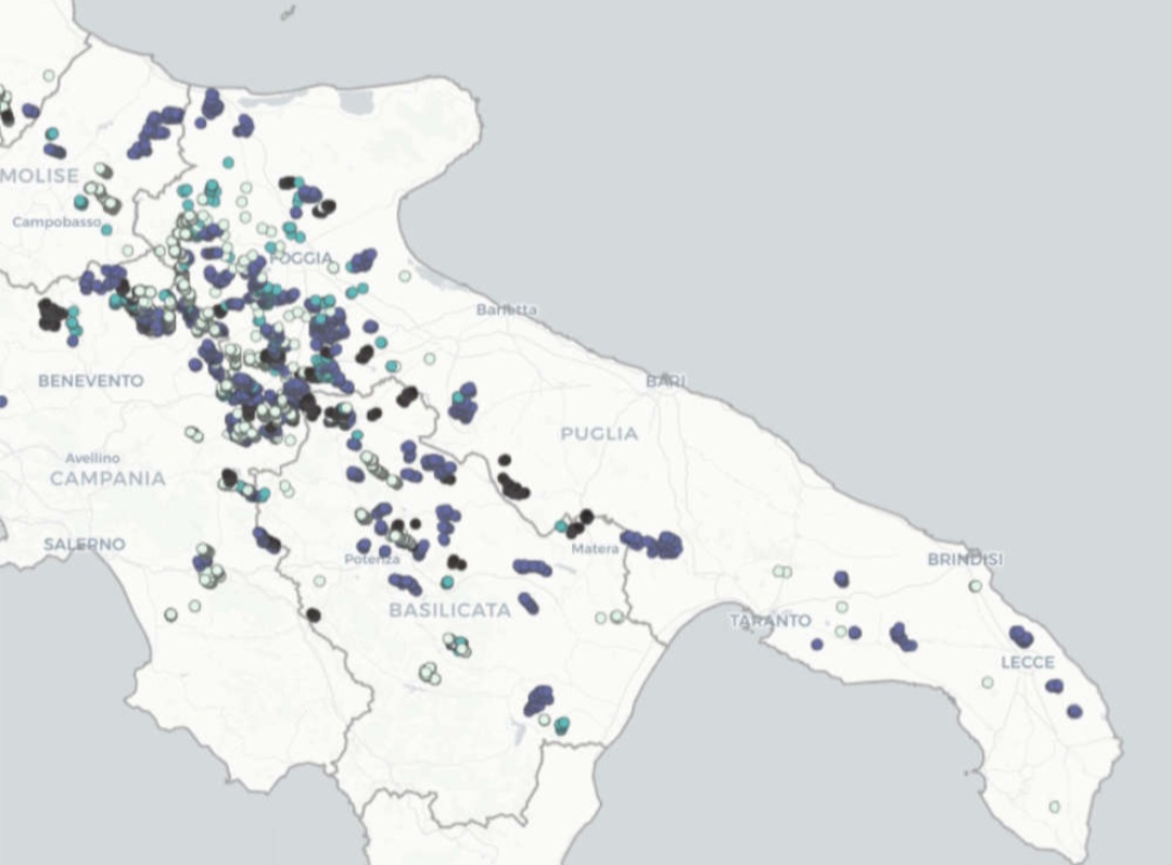 Mappa eolico Puglia 