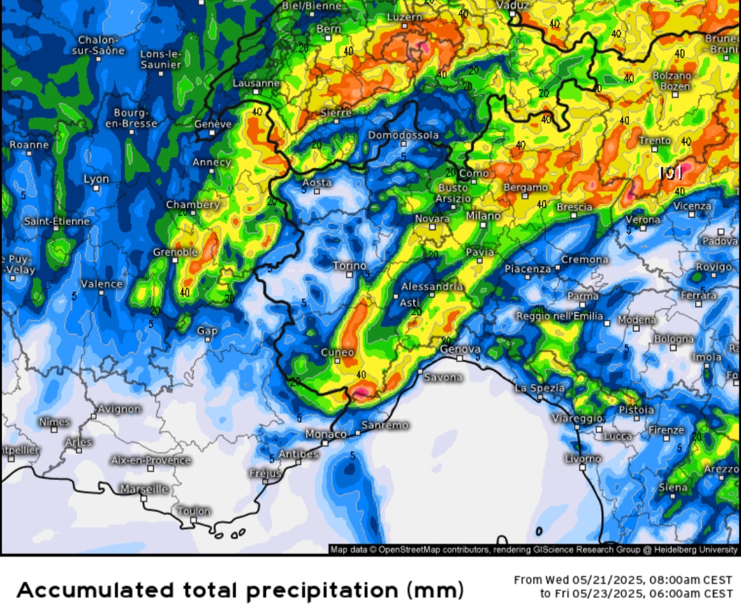 Meteo Piemonte 22 maggio
