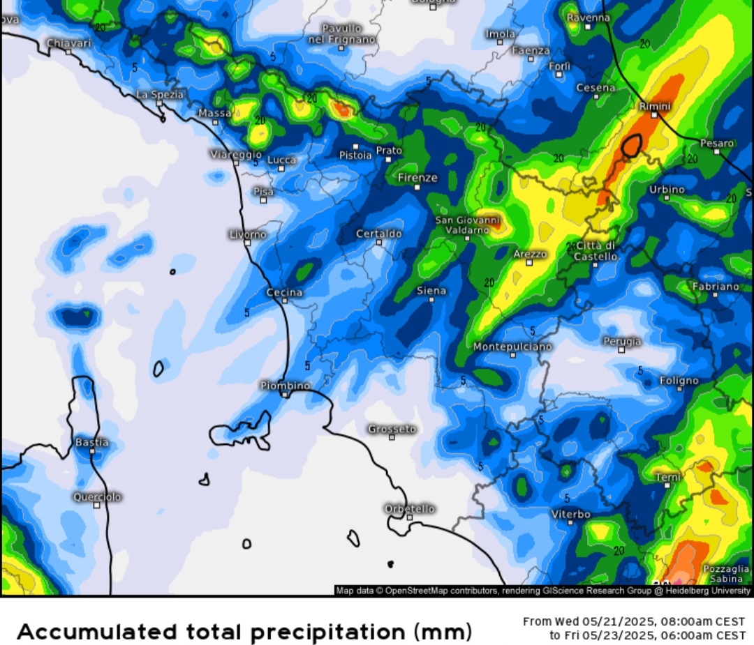 Meteo Toscana 22 maggio