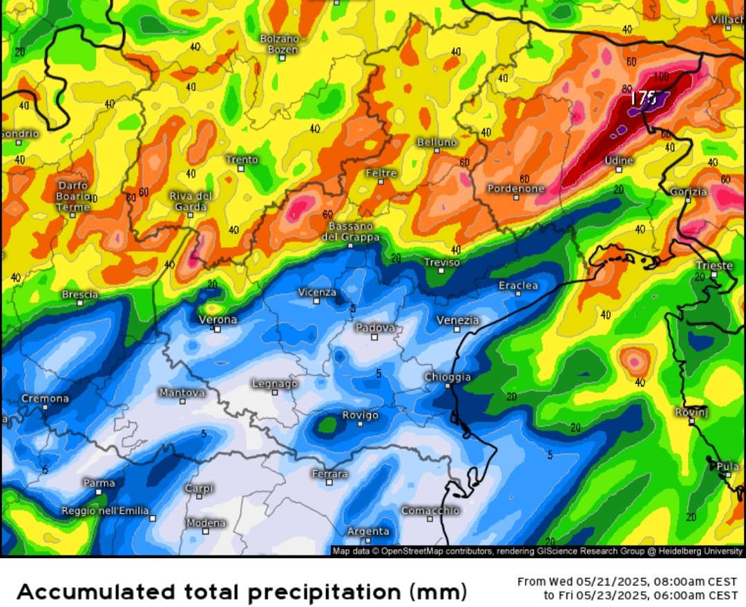 Meteo Veneto 22 maggio