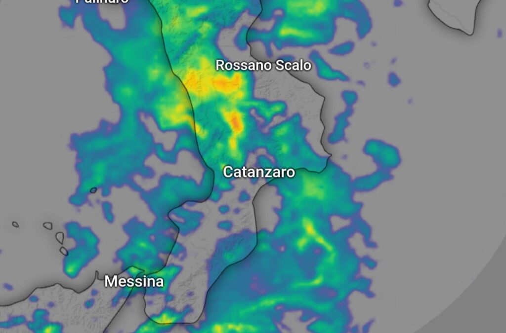 Piogge Calabria radar meteo