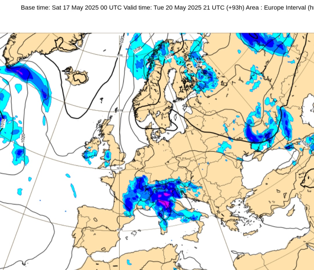 Precipitazioni 21 maggio