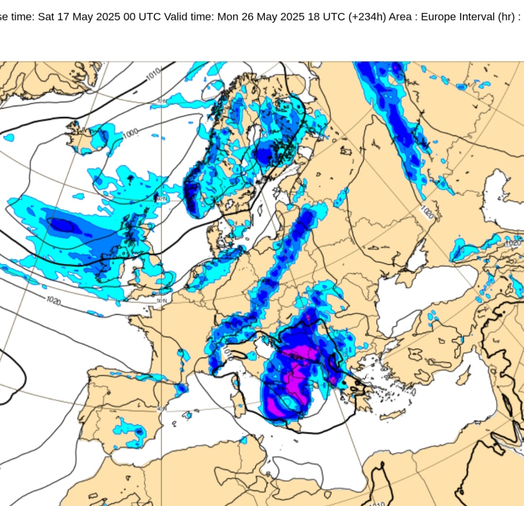 Precipitazioni 26 maggio
