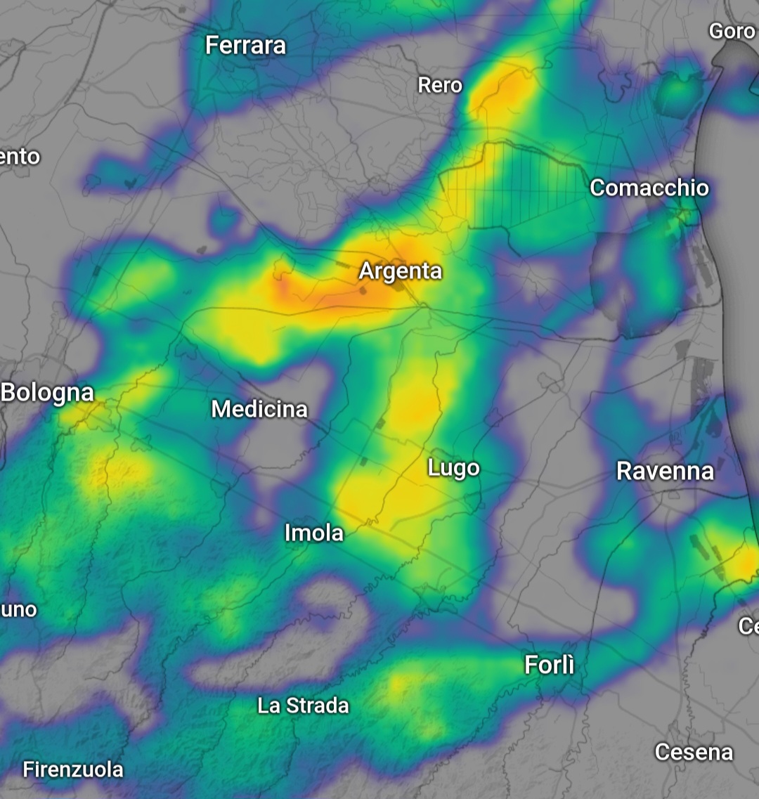 Precipitazioni Emilia Romagna 21 maggio