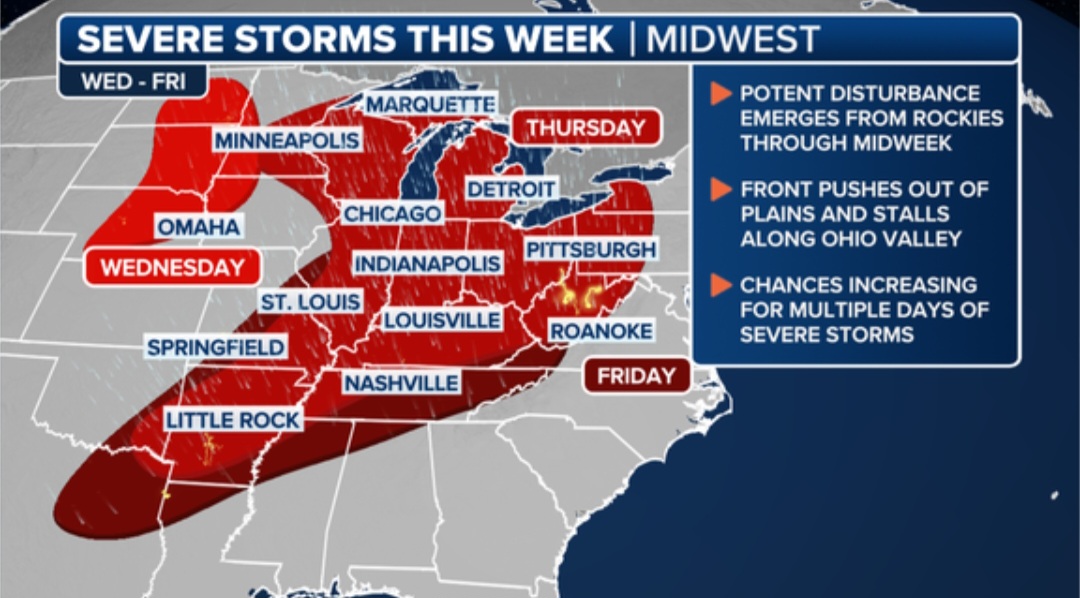 Precipitazioni Midwest Usa