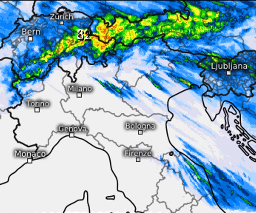 Precipitazioni Nord Italia 28 maggio