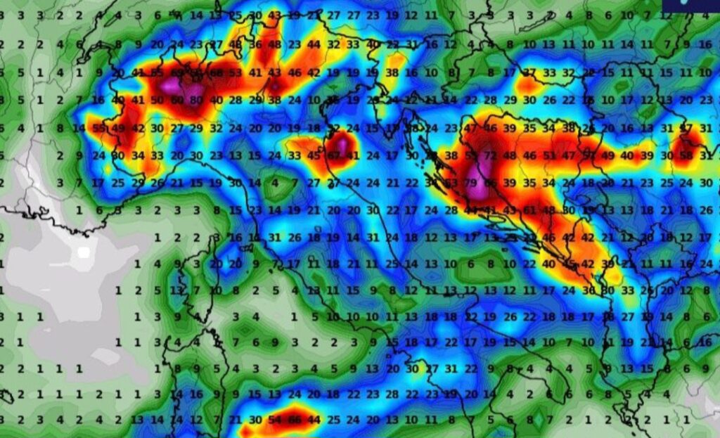 Precipitazioni settimana