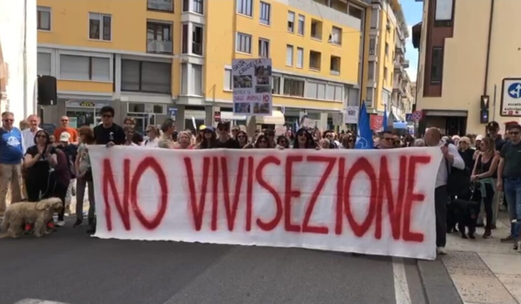 Protesta Verona vivisezione