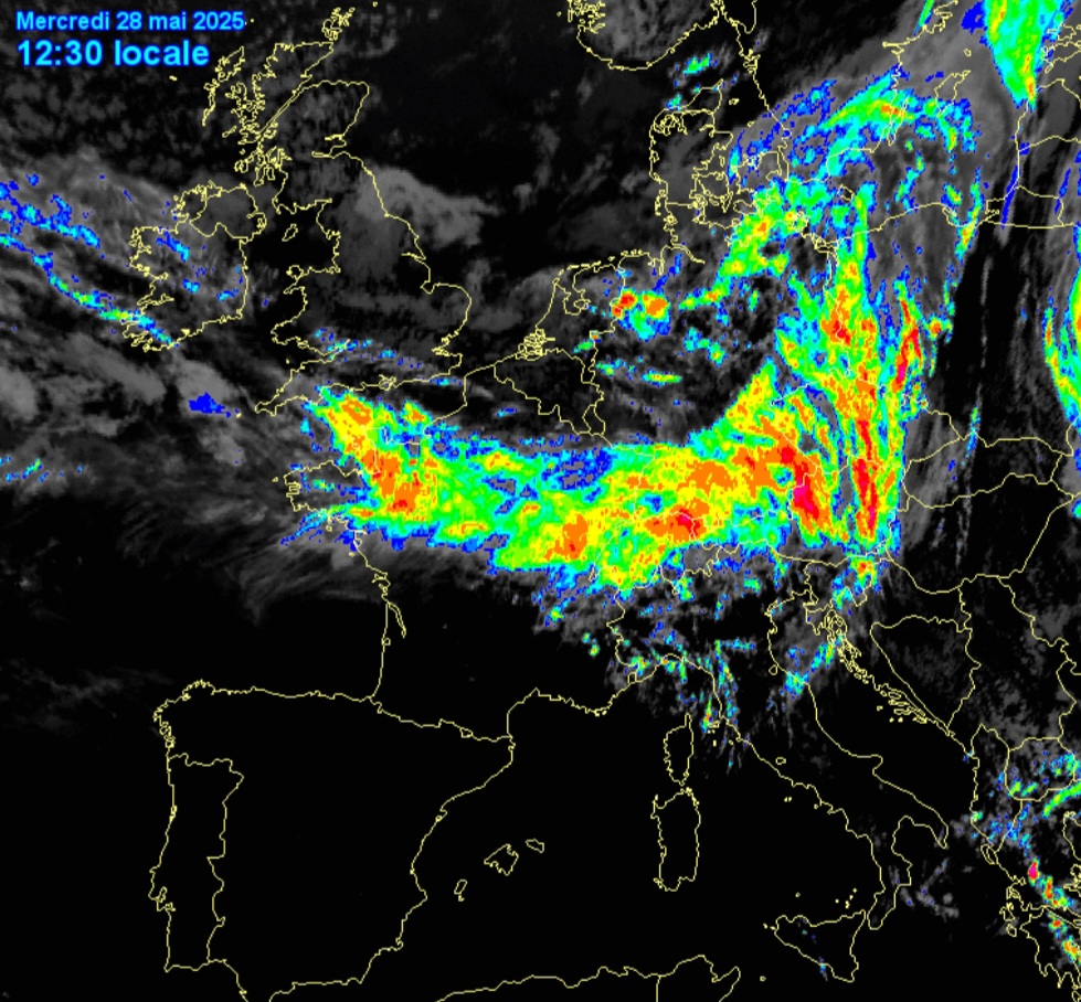 Satellite temperatura nubi 28 maggio