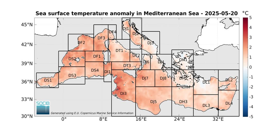 Temperature mari italiani 20 maggio