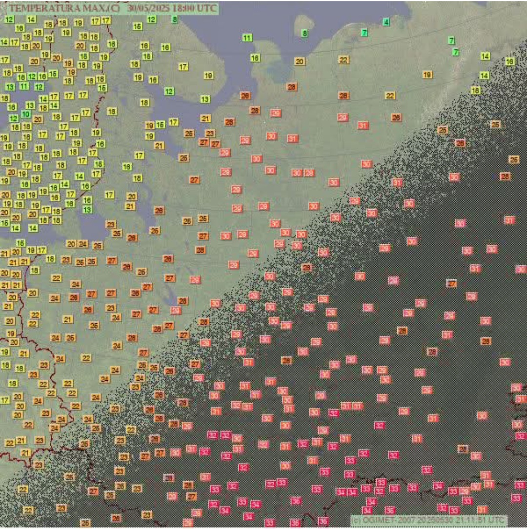 Temperature minime Russia 31 maggio