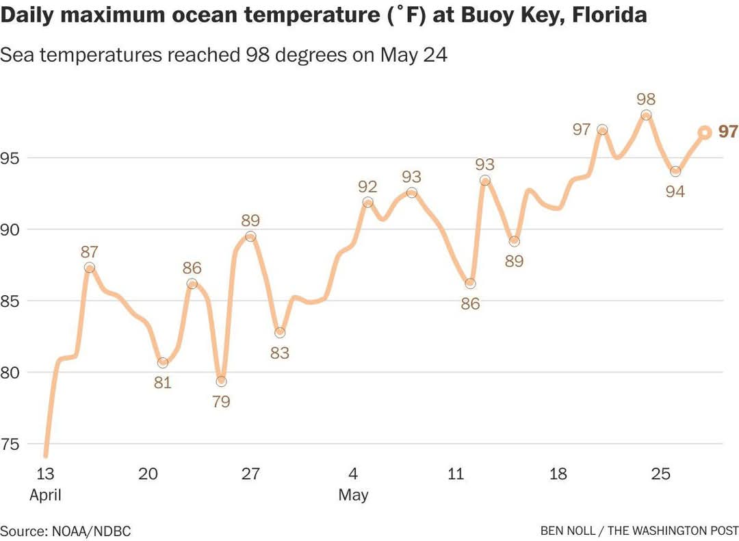 Temperature oceano Florida