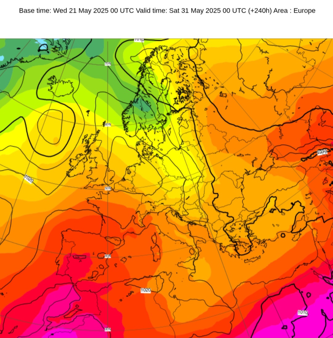 Temperature al suolo 31 maggio