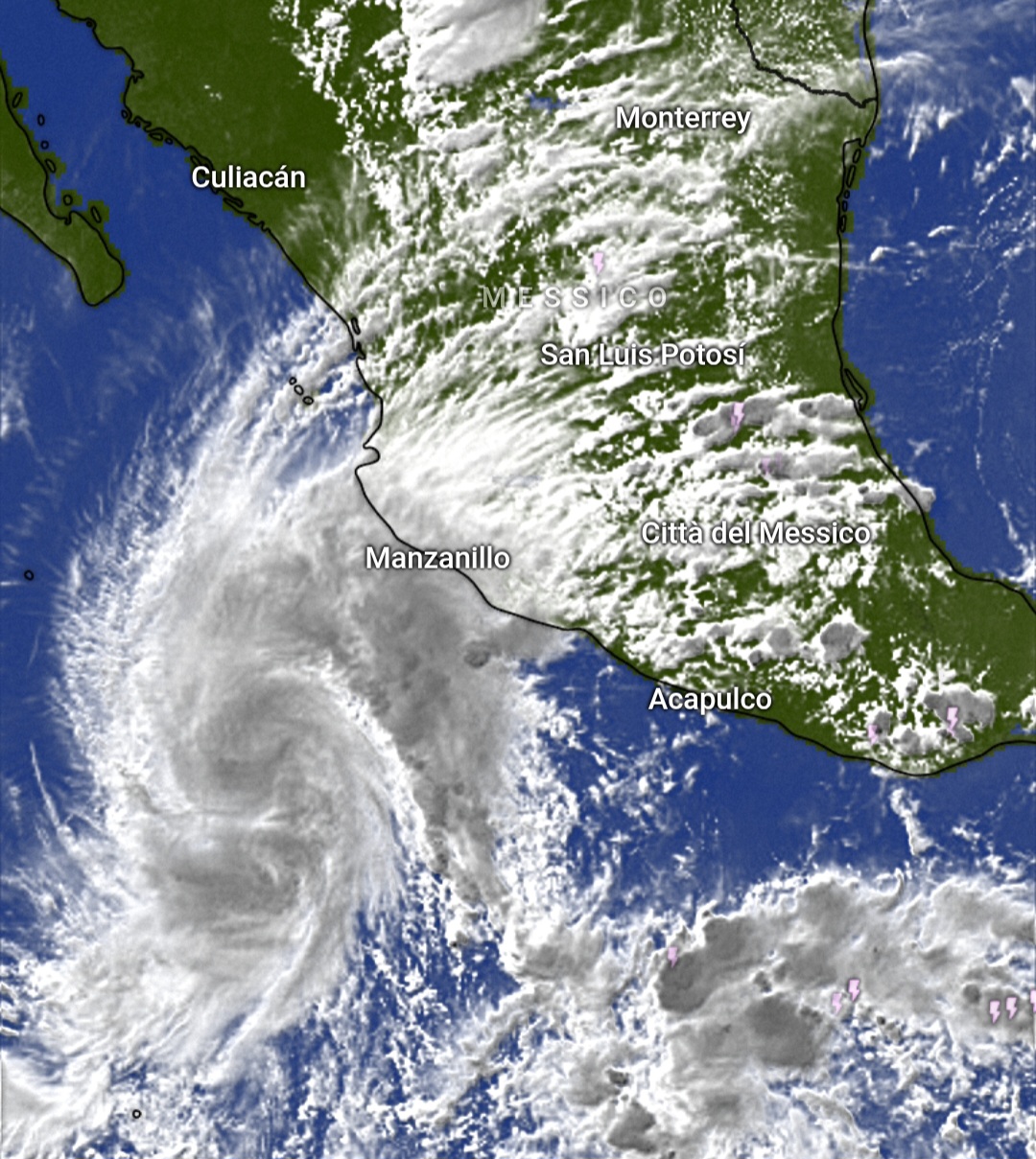 Tempesta Tropicale Alvin satellite