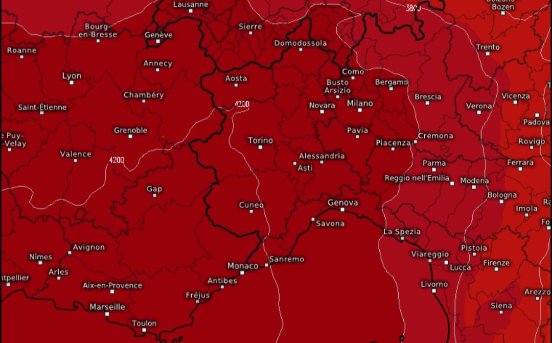 Zero termico alpi 1° giugno